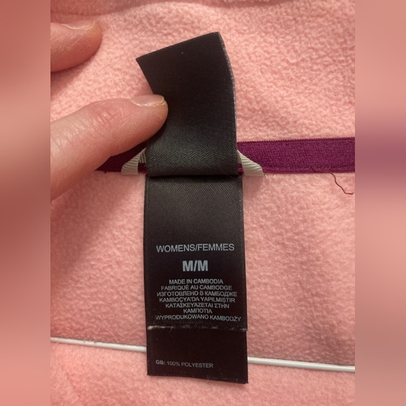 The North Face quarter zip lightweight fleece, Pink, sz M, good condition! - Picture 8 of 11